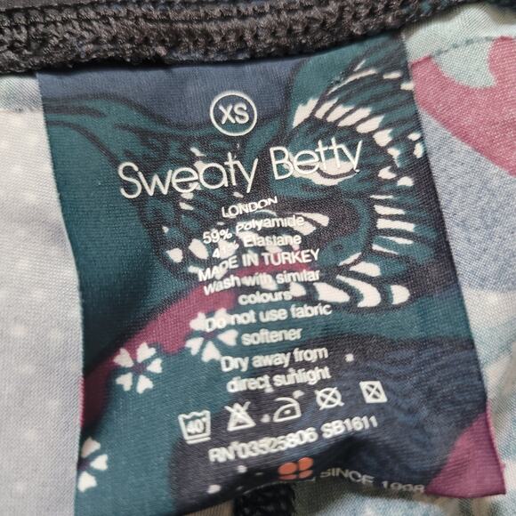 Sweaty Betty Size XS Japanese Flower Print Leggings High Rise Performance - Picture 6 of 6